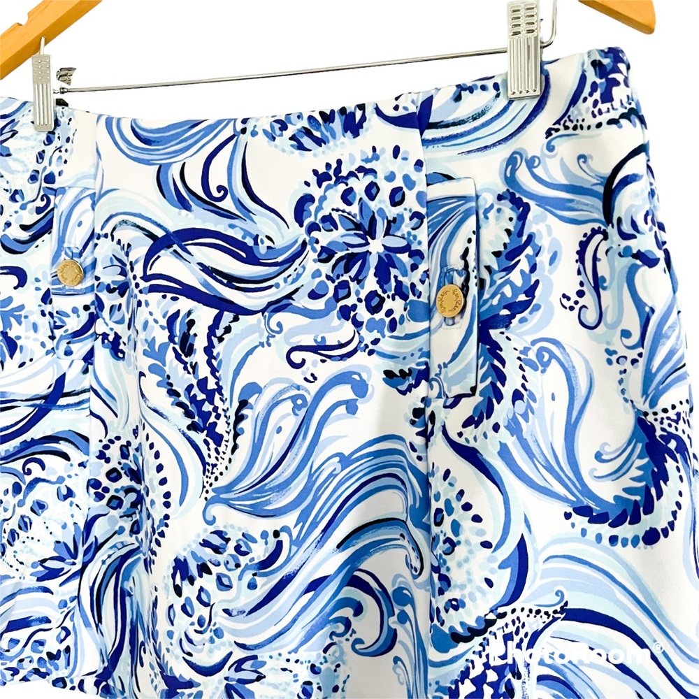 Lilly Pulitzer Blue & White Printed Skort - Picture 8 of 13
